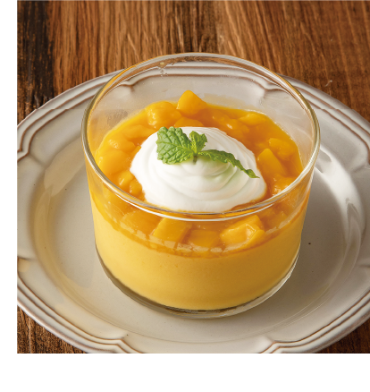 Mango Pudding with Coconut Cream