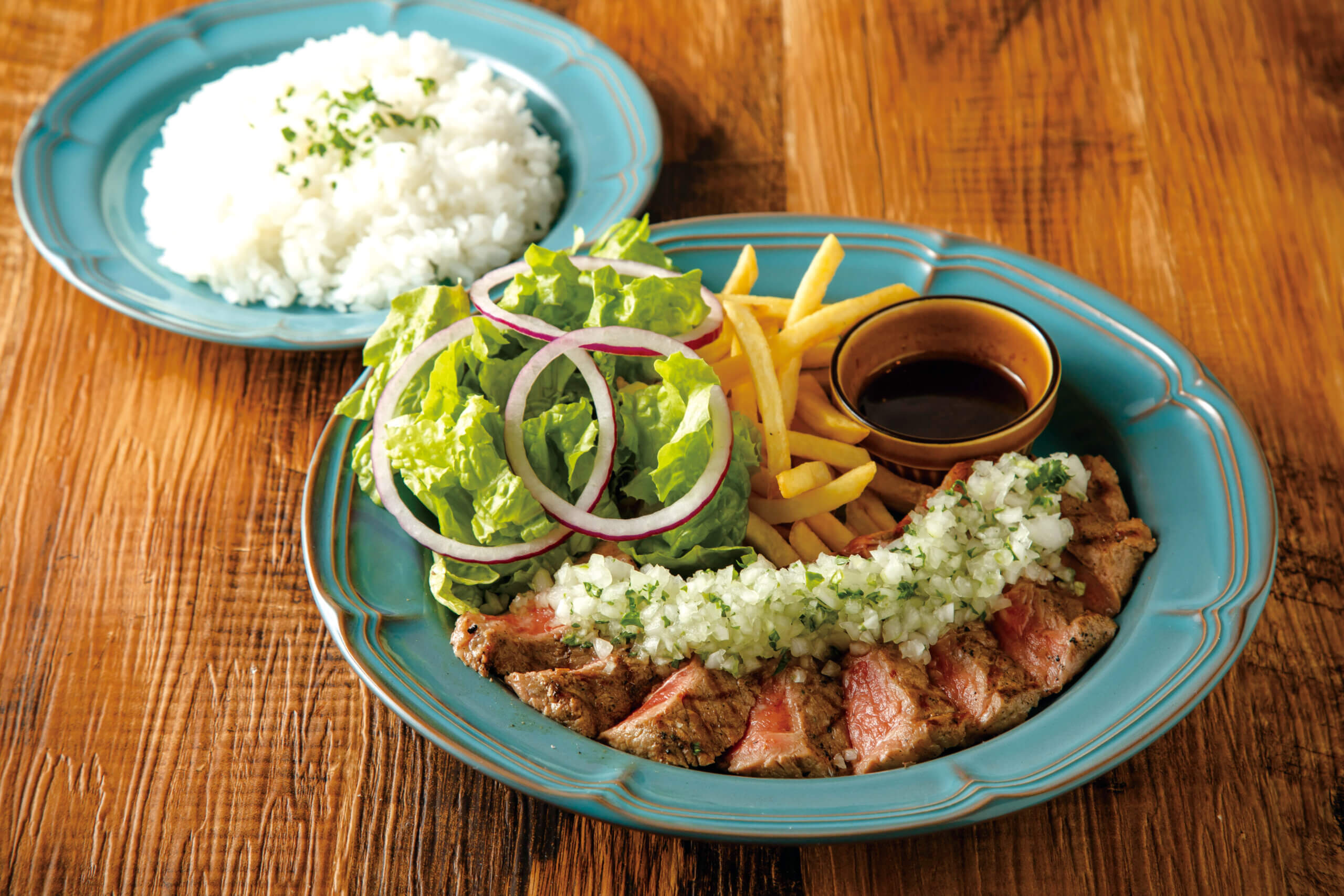 Choice beef sirloin steak lunch(In the case of take-out, we will provide it well-done.)