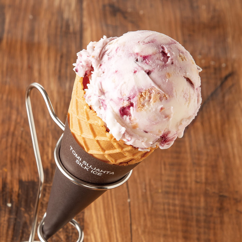 Blueberry Cheesecake Ice Cream Cone