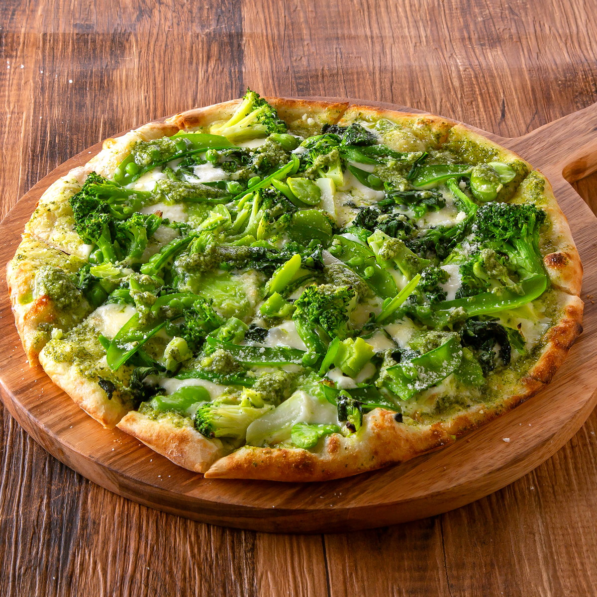 Genovese Pizza with Spring Vegetable