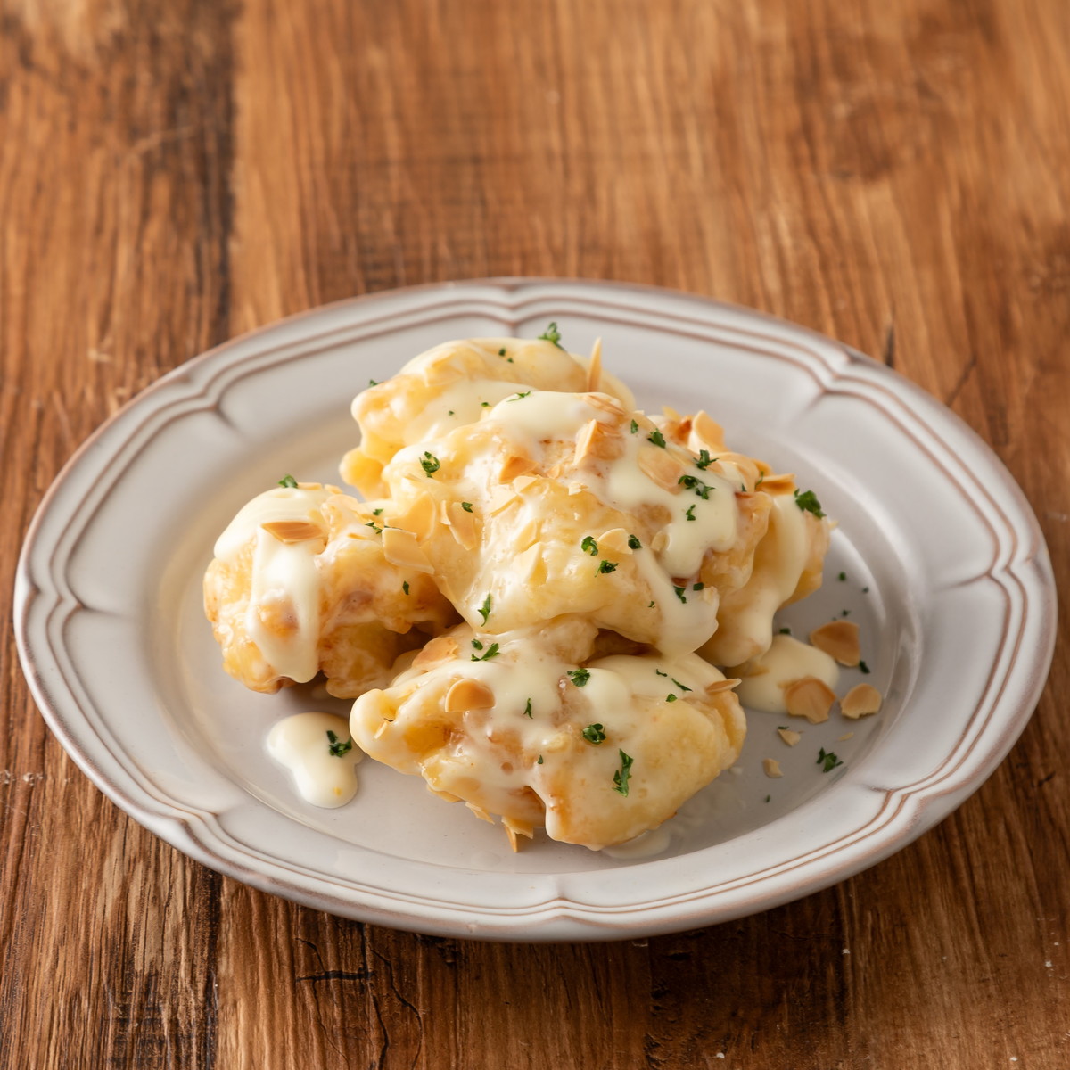 Chicken Breast Fritter with Tangy Mayonnaise Sause