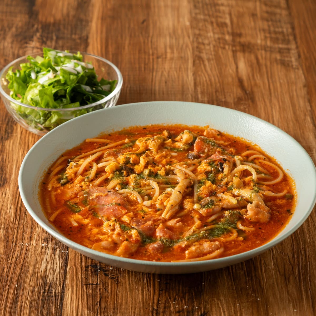 Tomato soup spaghetti<br />

